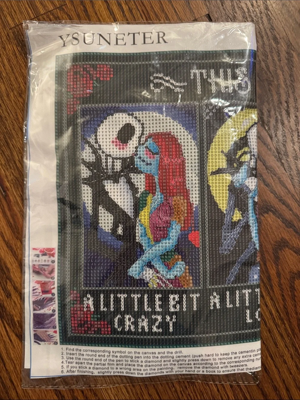 Diamond Art: Nightmare Before Christmas Wall Art Panel - 'A Little Bit Crazy'